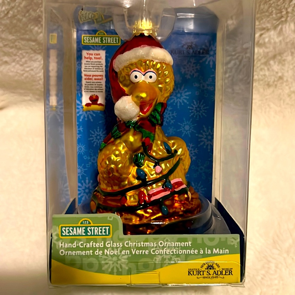Kurt Adler Big Bird, Sesame Street Christmas ornament